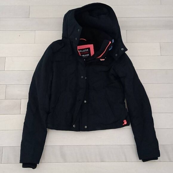 Hollister California Women's All-Weather Jacket Black Small - Picture 1 of 8
